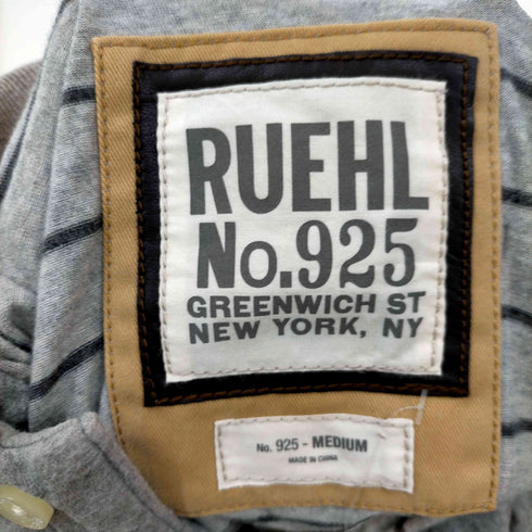 ルールナンバー RUEHL No.925 刺繍 ボーダー S/S ポロシャツ メンズ import:M