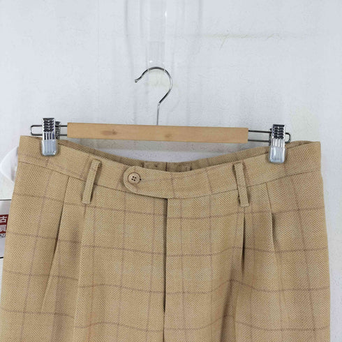 センタープレス 2タック ヴィンテージ スラックス メンズ
