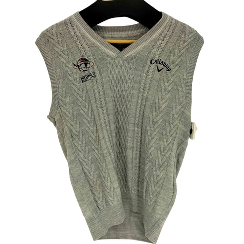 キャロウェイ Callaway 刺繍ロゴ ニットベスト メンズ M