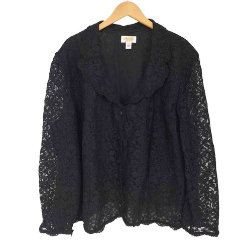 タルボット TALBOTS レースシャツ カーディガン レディース 24W