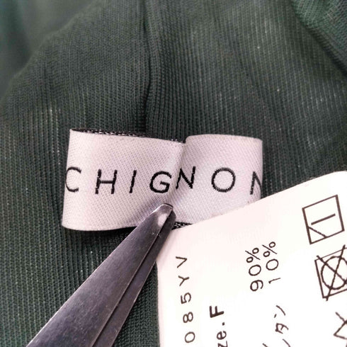 シニヨン Chignon サイドスリット タートルネックシアートップ レディース FREE