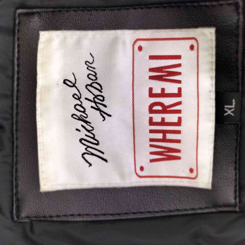 wheremi エコレザーボンバージャケット メンズ import:XL