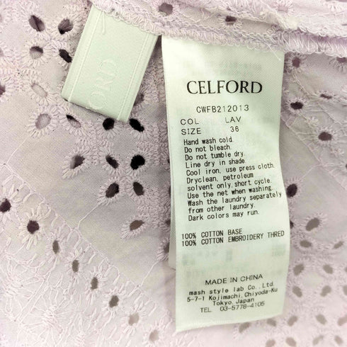 セルフォード CELFORD CELFORD コットンエンブロイダリーブラウス レディース 36