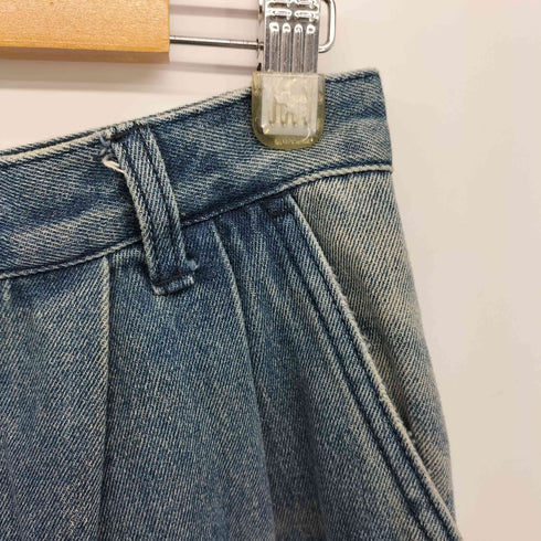 Alfred Alex ケミカル ヴィンテージ メイク タック ワイド テーパード ハイウエスト デニム パンツ ダメージ加工 メンズ JPN:M