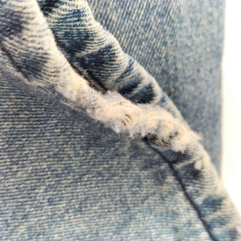 Alfred Alex ケミカル ヴィンテージ メイク タック ワイド テーパード ハイウエスト デニム パンツ ダメージ加工 メンズ JPN:M