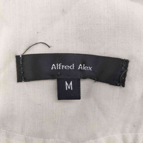 Alfred Alex ケミカル ヴィンテージ メイク タック ワイド テーパード ハイウエスト デニム パンツ ダメージ加工 メンズ JPN:M