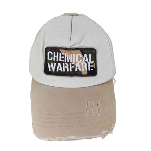 NATURALBLOOD ワッペンデザインダメージメッシュキャップ メンズ