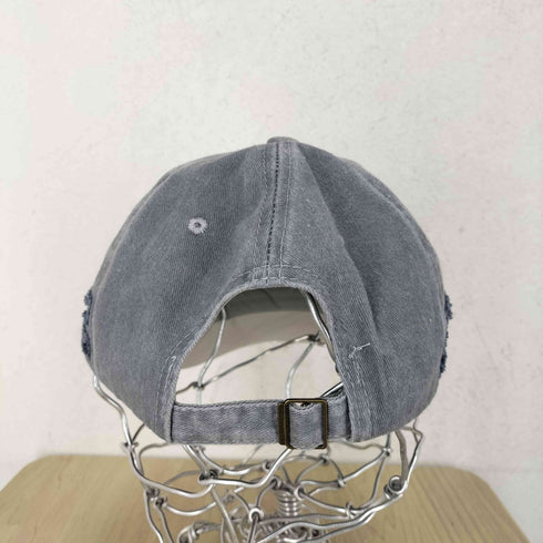 刺繍デザインデニム切替ストラップバックキャップ メンズ