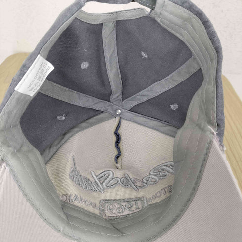 刺繍デザインデニム切替ストラップバックキャップ メンズ