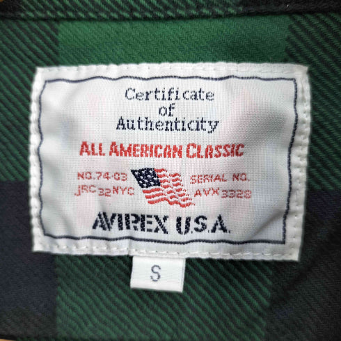 アヴィレックス AVIREX チェック ネルシャツ メンズ import:S