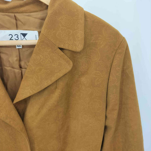 ニジュウサンク 23区 花柄 スエード チェスターコート レディース 46