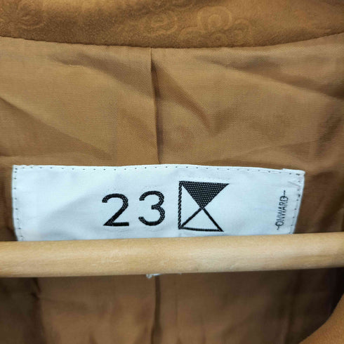 ニジュウサンク 23区 花柄 スエード チェスターコート レディース 46