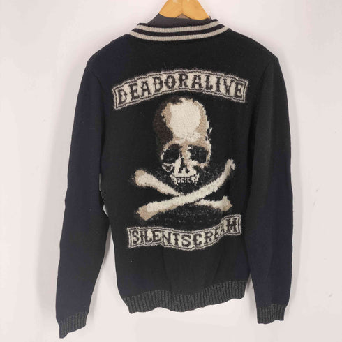 ロエン Roen スカルデザインウールニットカーディガン Y2K メンズ JPN:46