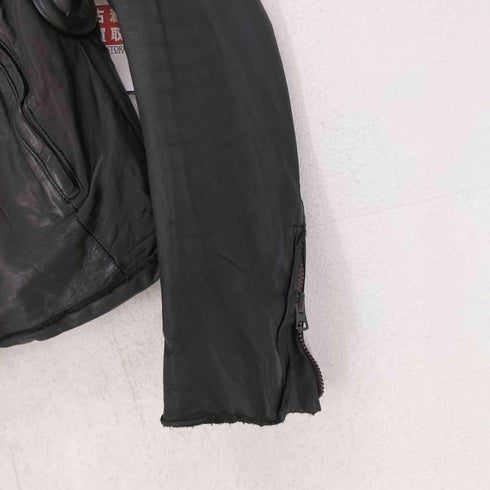 sissi カウレザーシングルライダースジャケット レディース