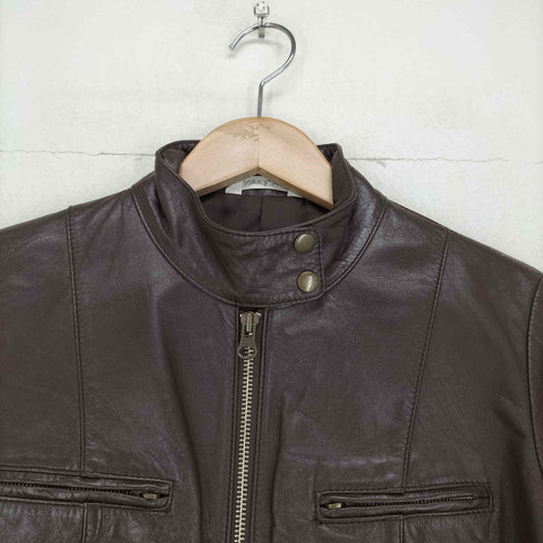 レッセパッセ LAISSE PASSE カウレザーシングルライダースジャケット レディース F