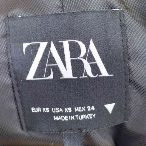 ザラ ZARA GINGHAM BLAZER ショート丈ギンガムチェックジャケット レディース import:XS