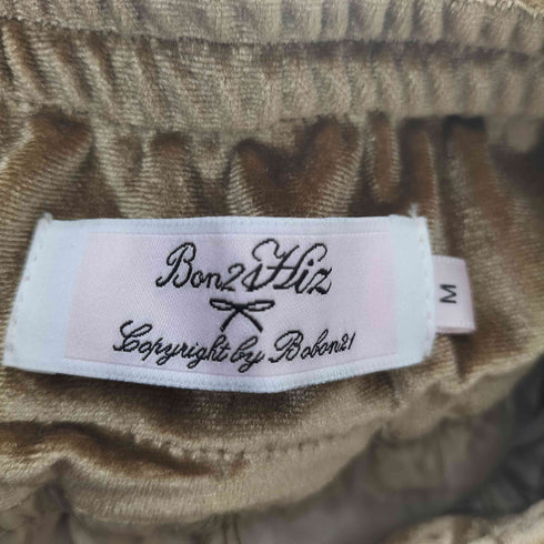 bobon21 ベロア フリル レース 使い キュロットパンツ レディース JPN:M