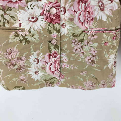 ローラアシュレイ LAURA ASHLEY 花柄 3B テーラードジャケット レディース US:10