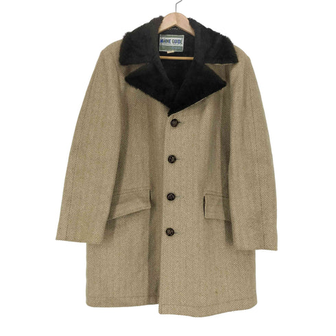 Congress maine guide usa製 ヘリンボーン トラベル パイルファージャケット メンズ US:38