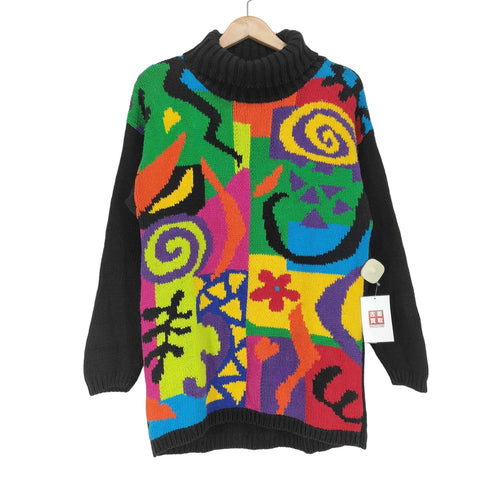 michelle stuart 香港製 ラミーコットン タートルネックニット レディース import:S