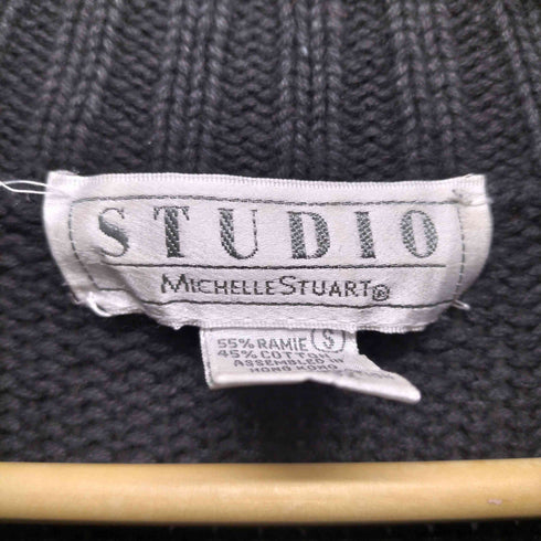 michelle stuart 香港製 ラミーコットン タートルネックニット レディース import:S