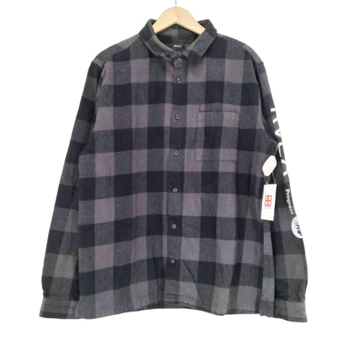 ルーカ RVCA バックプリント ブロックチェックネルシャツ メンズ JPN:L