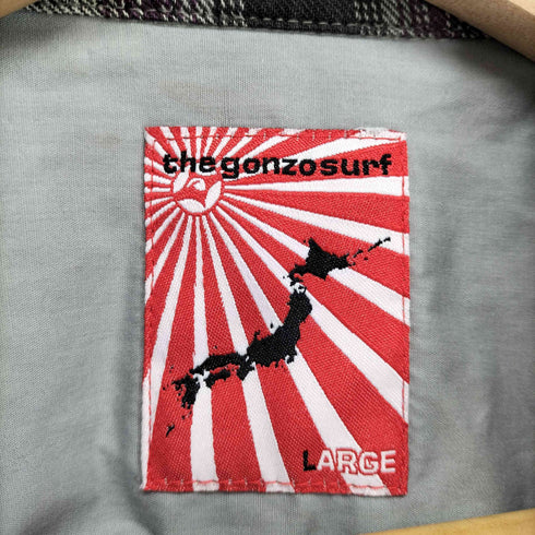 GONZO SURF オンブレチェック フラップポケット オープンカラーシャツ メンズ JPN:L