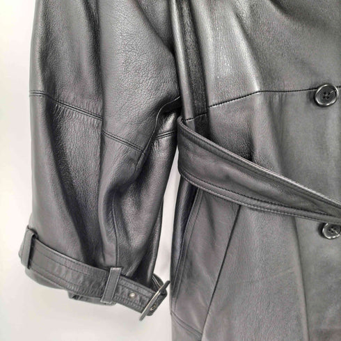 フォックスファー レザーダウンコート レディース