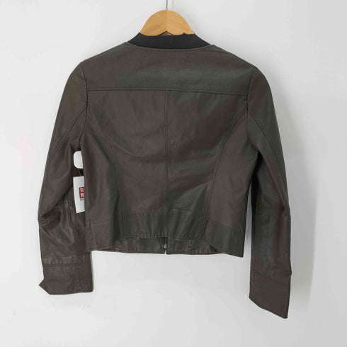 リフレクト Reflect パンチング ラムレザー ノーカラージャケット レディース 9