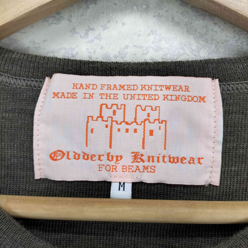 オールダービーニットウェア Oldderby Knitwear 前Vガゼット ウール クルーネックニット メンズ JPN:M