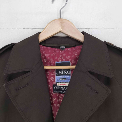 nino-flex luxe commando 裏地ペイズリー トレンチコート メンズ