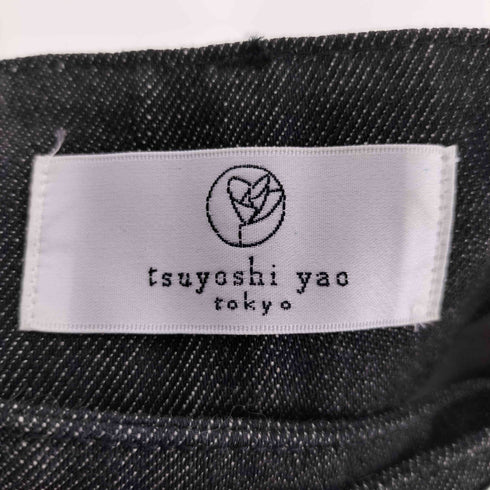 tsuyoshi yao デザインベルトフレアデニム レディース