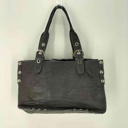 via repubblica イタリア製 スタッズ Dカン レザー ハンド バッグ レディース