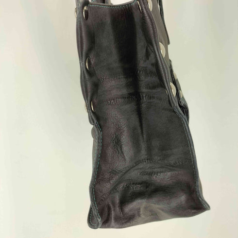 via repubblica イタリア製 スタッズ Dカン レザー ハンド バッグ レディース