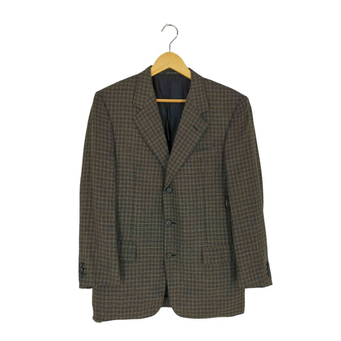 Corneliani イタリア製 背抜き チェック SUPER100'S 3Bテーラードジャケット メンズ 8R