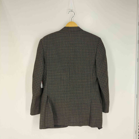 Corneliani イタリア製 背抜き チェック SUPER100'S 3Bテーラードジャケット メンズ 8R