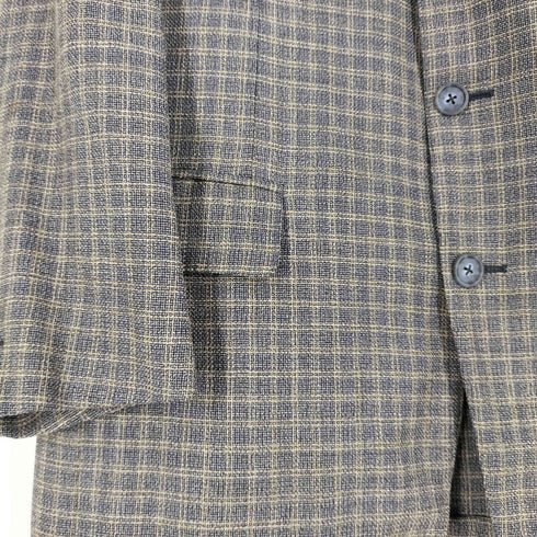 Corneliani イタリア製 背抜き チェック SUPER100'S 3Bテーラードジャケット メンズ 8R