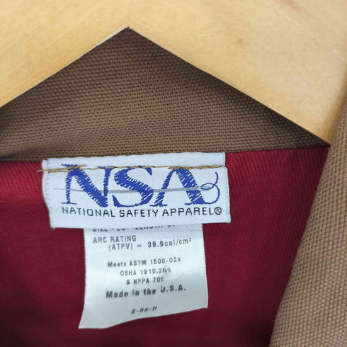 NSA USA製 ブルジップ ワークジャケット ブルゾン メンズ LG