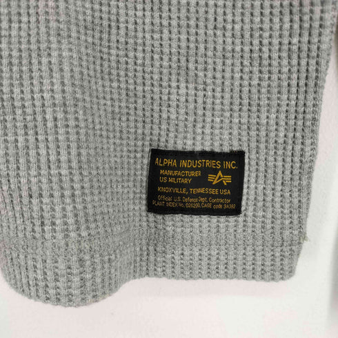 アルファインダストリーズ ALPHA INDUSTRIES ワッフル ヘンリーネックTシャツ メンズ M