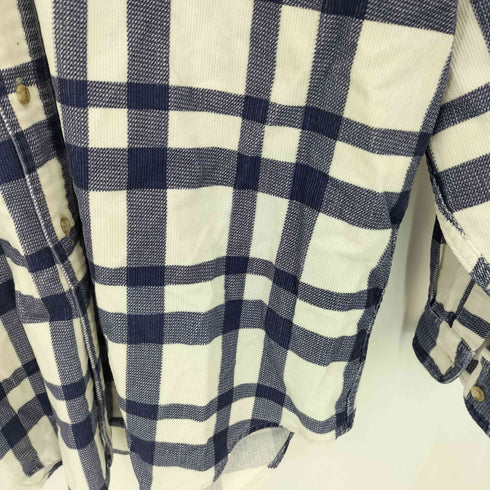 エルエルビーン L.L.Bean 80-90s チェック柄 コーデュロイ ボタンダウン 長袖シャツ メンズ MED