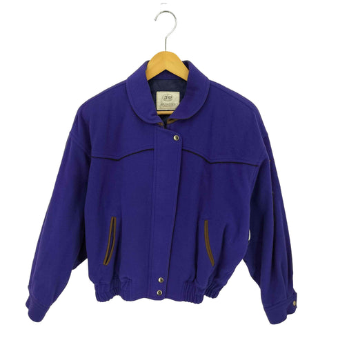 APUWEISER 裏地キルティング ウールナイロン クロップドジャケット レディース 9A