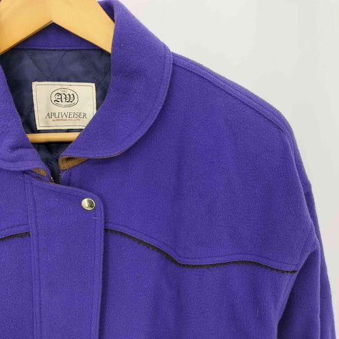 APUWEISER 裏地キルティング ウールナイロン クロップドジャケット レディース 9A