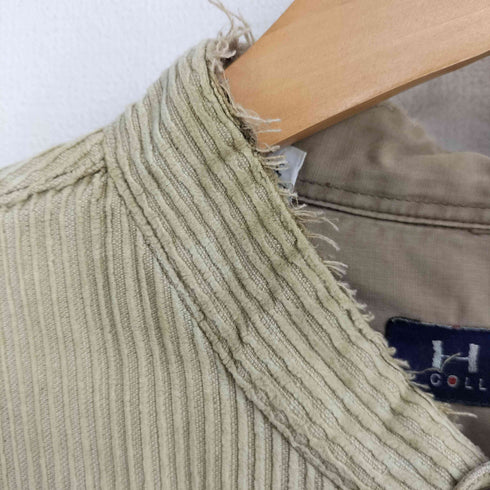 HIM COLLETION 80-90S 細畝 コーデュロイ バンドカラーシャツ メンズ import:XL