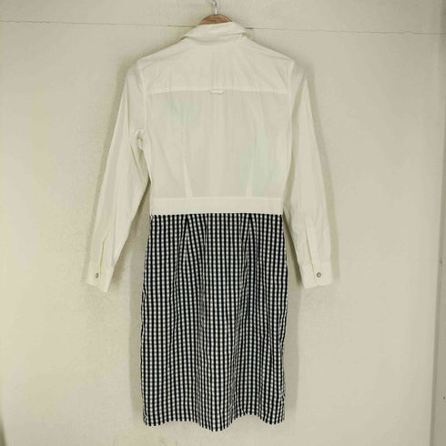 レッドフリースブルックスブラザース Red Fleece Brooks Brothers チェック柄 切替デザイン シャツワンピース レディース 2