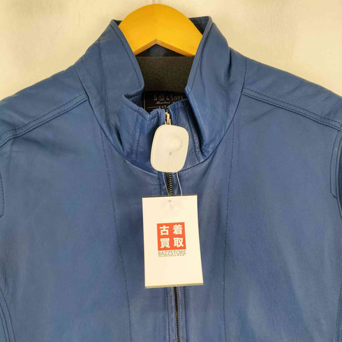 S&SONS 羊革シングルライダースジャケット メンズ LL