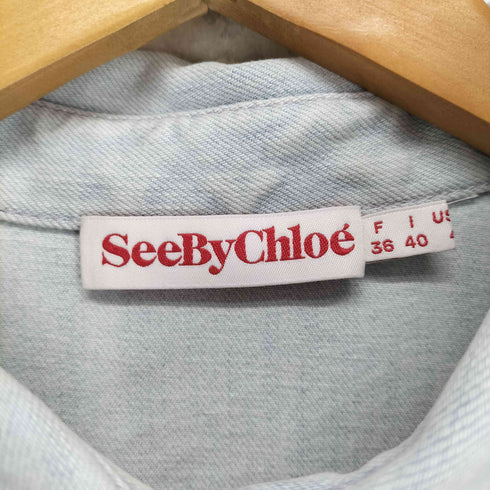 シーバイクロエ SEE BY CHLOE プルオーバー デニムシャツワンピース レディース EUR:38