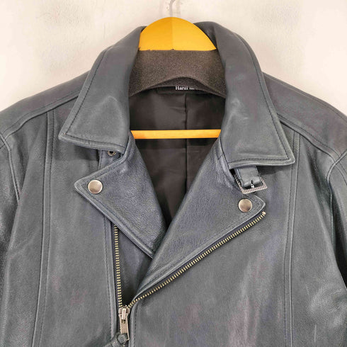 ハルフヘイローラスティーフューチャー haruf halo rusty future 山羊革ダブルライダースジャケット メンズ LL