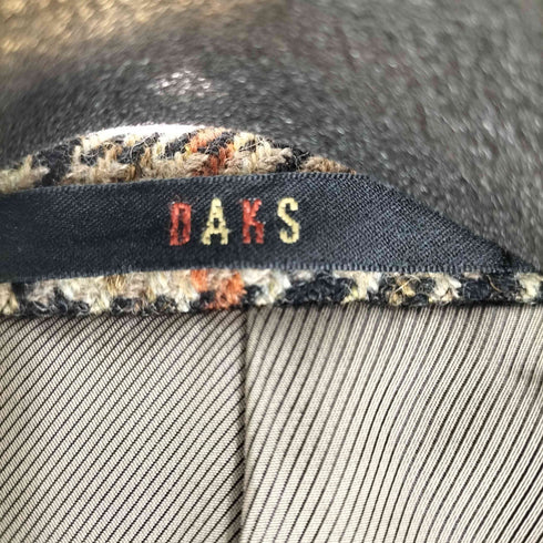 ダックス DAKS カシミヤ混 スエードパッチ テーラードジャケット メンズ 98/88/175