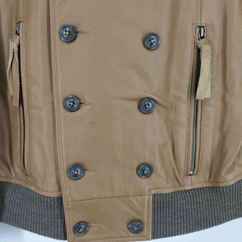 MANIAC WORKS 羊革ダブルブレストレーシングジャケット メンズ JPN:L