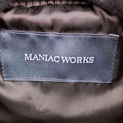 MANIAC WORKS 羊革ダブルブレストレーシングジャケット メンズ JPN:L
